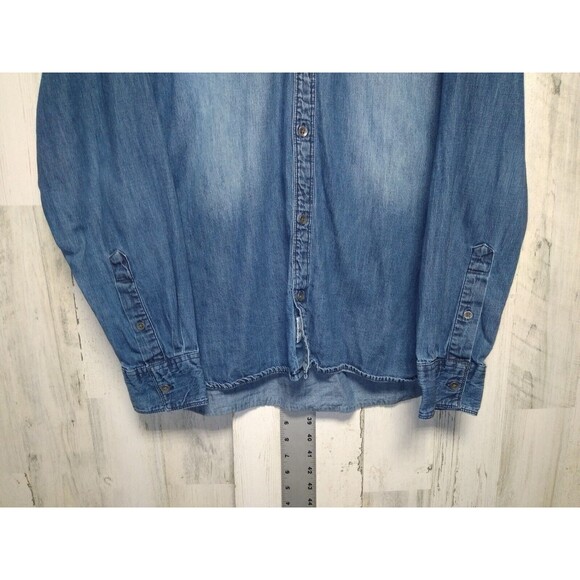 Paper Denim & Cloth Mens XL Shirt Chambray Casual Long Sleeve - Picture 2 of 7